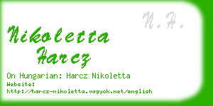 nikoletta harcz business card